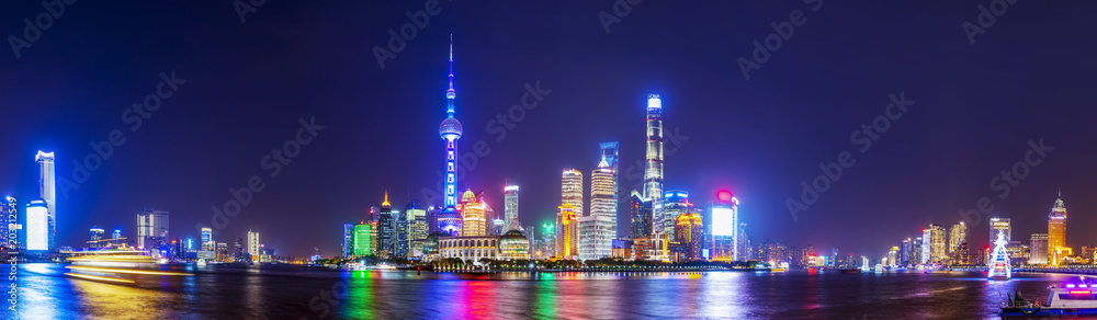Panoramic view of Lujiazui, Shanghai
