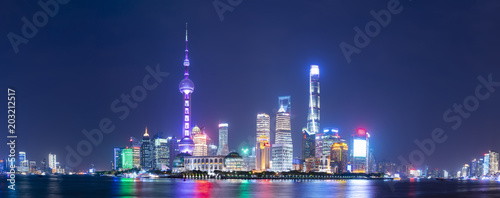 Panoramic view of Lujiazui, Shanghai
