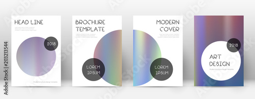 Flyer layout. Trendy emotional template for Brochure, Annual Report, Magazine, Poster, Corporate Presentation, Portfolio, Flyer. Beauteous bright hologram cover page.