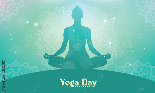 Yoga day illustration