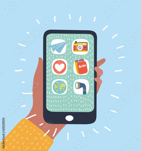 Mobile phone in hand 
