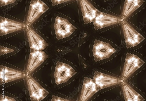 Abstract brown neon lights background