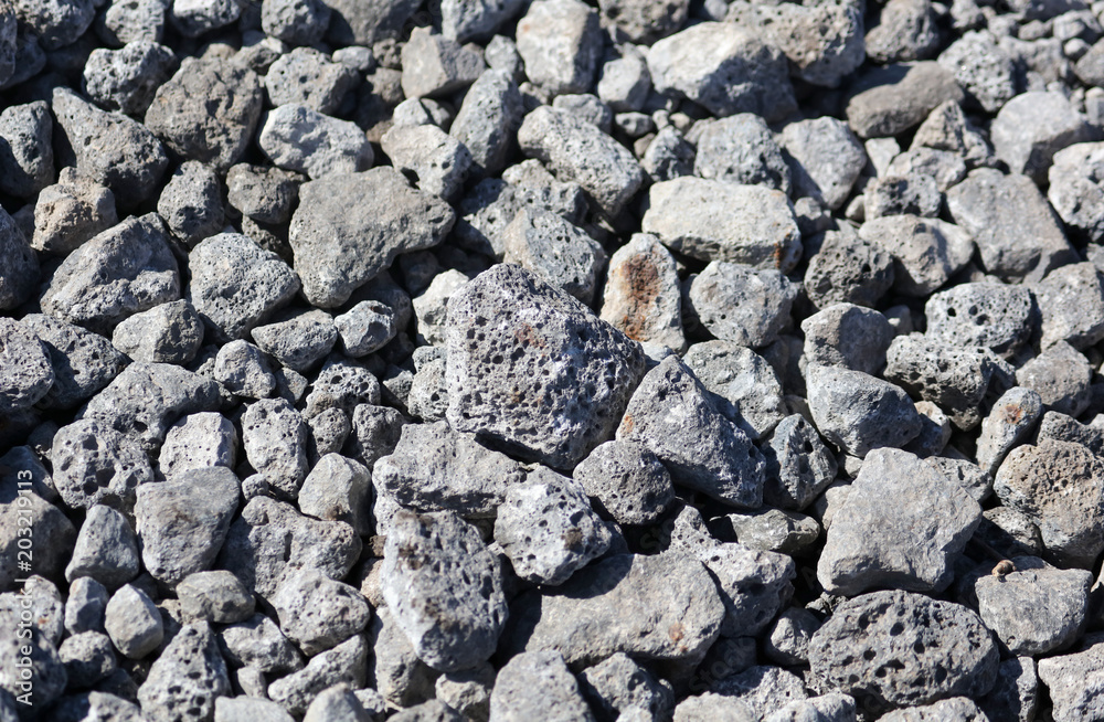 Stone crushed stone on the construction site as an abstract background Stone crushed stone on the construction site as an abstract background