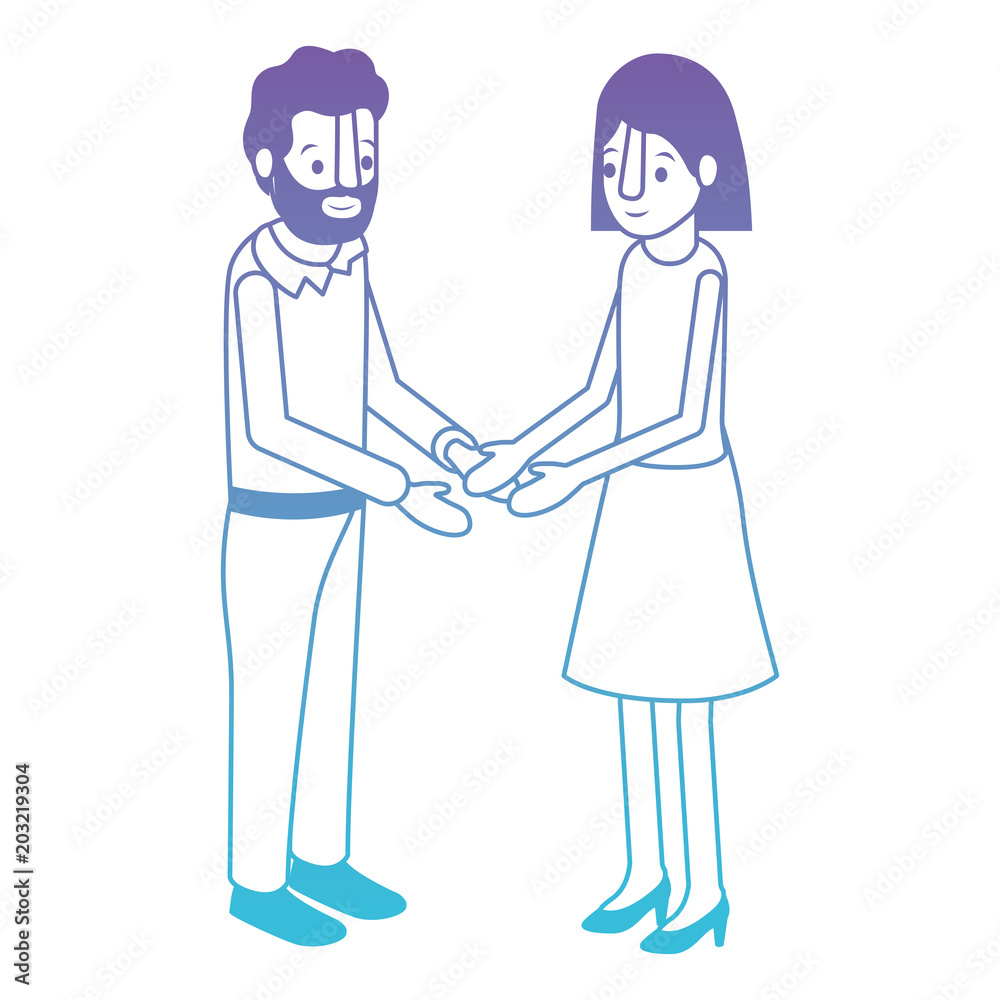 couple isometrics avatars characters vector illustration design couple isometrics avatars characters vector illustration design