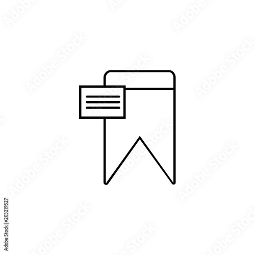 Bookmark icon - thin line