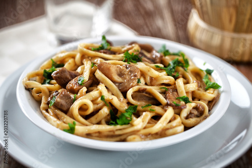 Tagliatelle with mushrooms