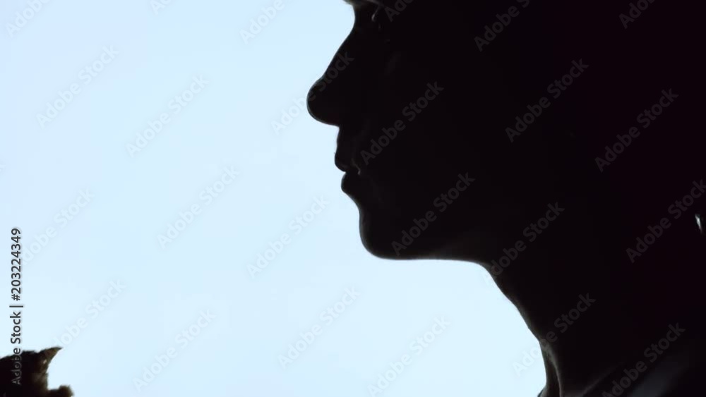 Side view of pretty girl with long wavy hair eating delicious hot slice of pizza over white background. Isolate. woman in profile eating pizza appetizing Side view of pretty girl with long wavy hair eating delicious hot slice of pizza over white background. Isolate. woman in profile eating pizza appetizing