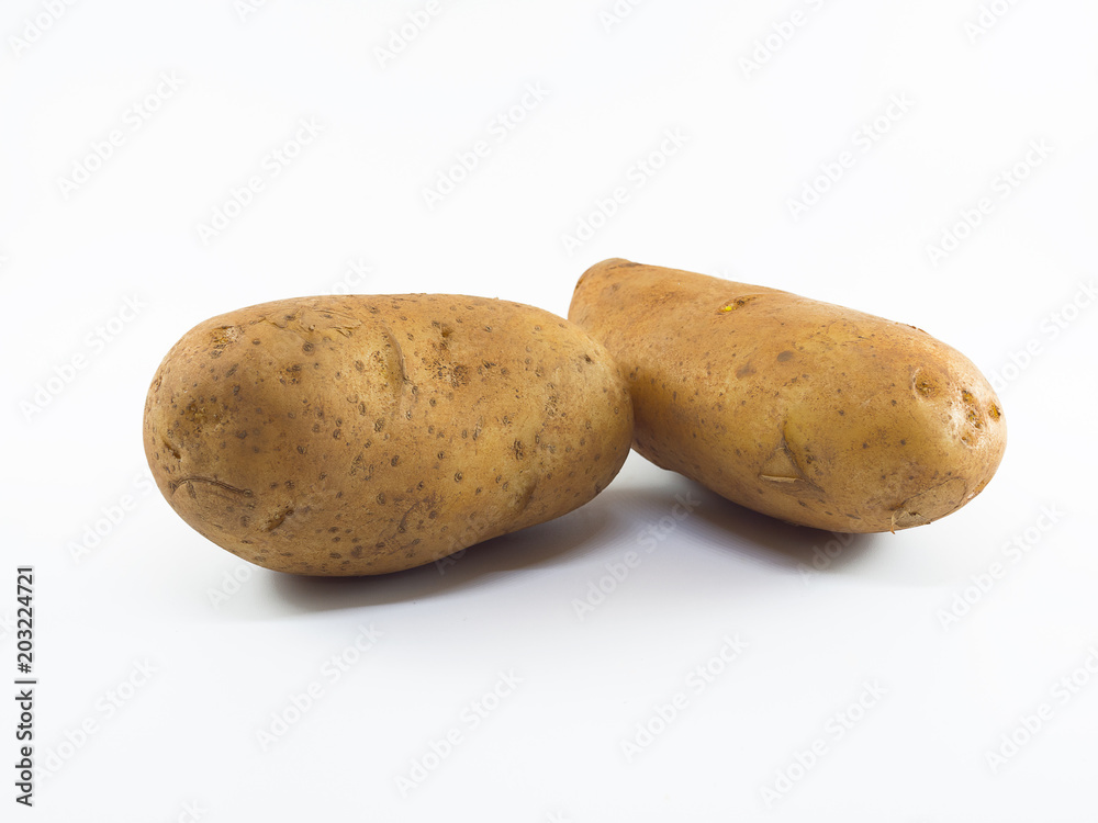 Potatoes isolated on white background. Potatoes isolated on white background.
