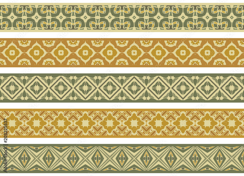 Seamless decorative borders Seamless decorative borders