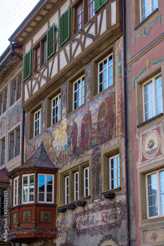 Painted house with frescoes, Stein am Rhein, Switzerland
