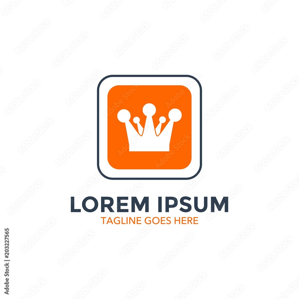 crown logo. vector illustration. icon crown logo. vector illustration. icon