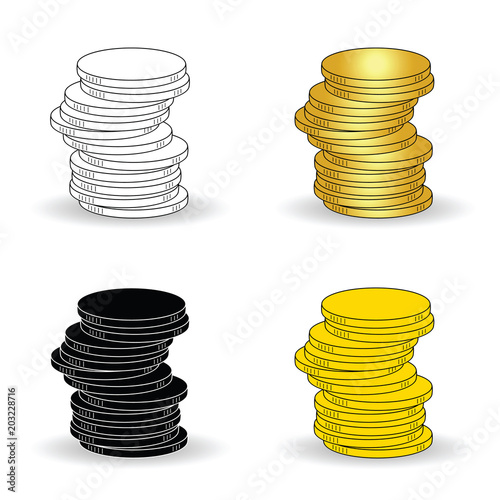 coin icon vector illustration