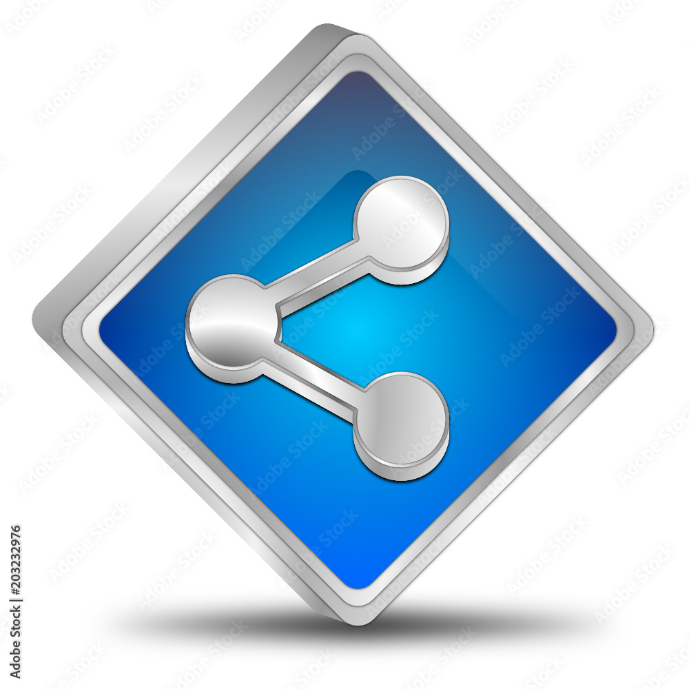 Share Button - 3D illustration Share Button - 3D illustration