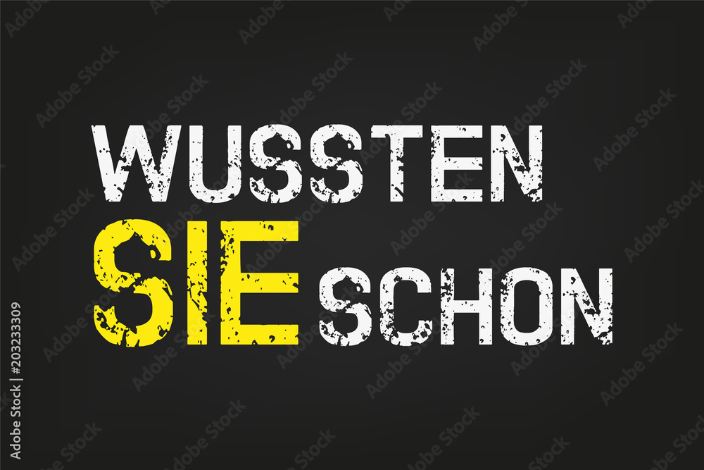 Fototapeta premium Schwarze Tafel - Wussten Sie schon