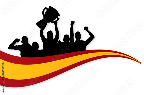 Fans hinter Flagge - Spanien