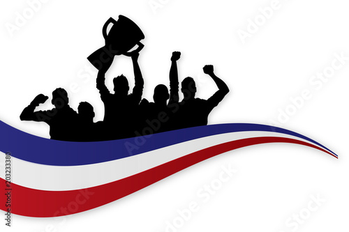 Fans hinter Flagge - Frankreich