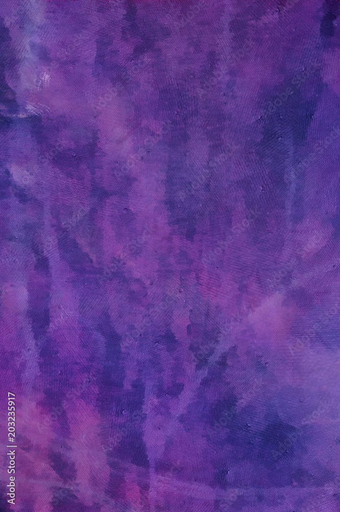 Fototapeta premium Detailed close-up grunge purple and blue abstract background. Dry brush strokes hand drawn oil painting on canvas texture. Creative simple pattern for graphic work, web design or wallpaper. 