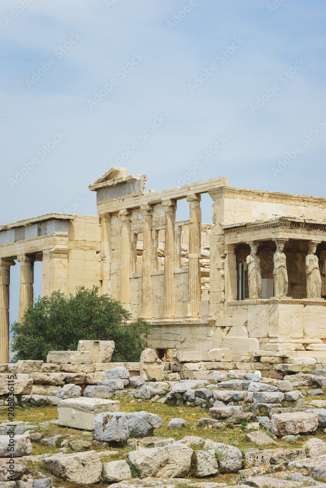Historical monuments and temples in European capitals. Ruins and attractions, a trip to Europe.