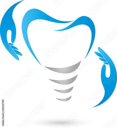 Zahnimplantat, Hände, Zahnpflege, Zeichen, Zahnmedizin, Logo