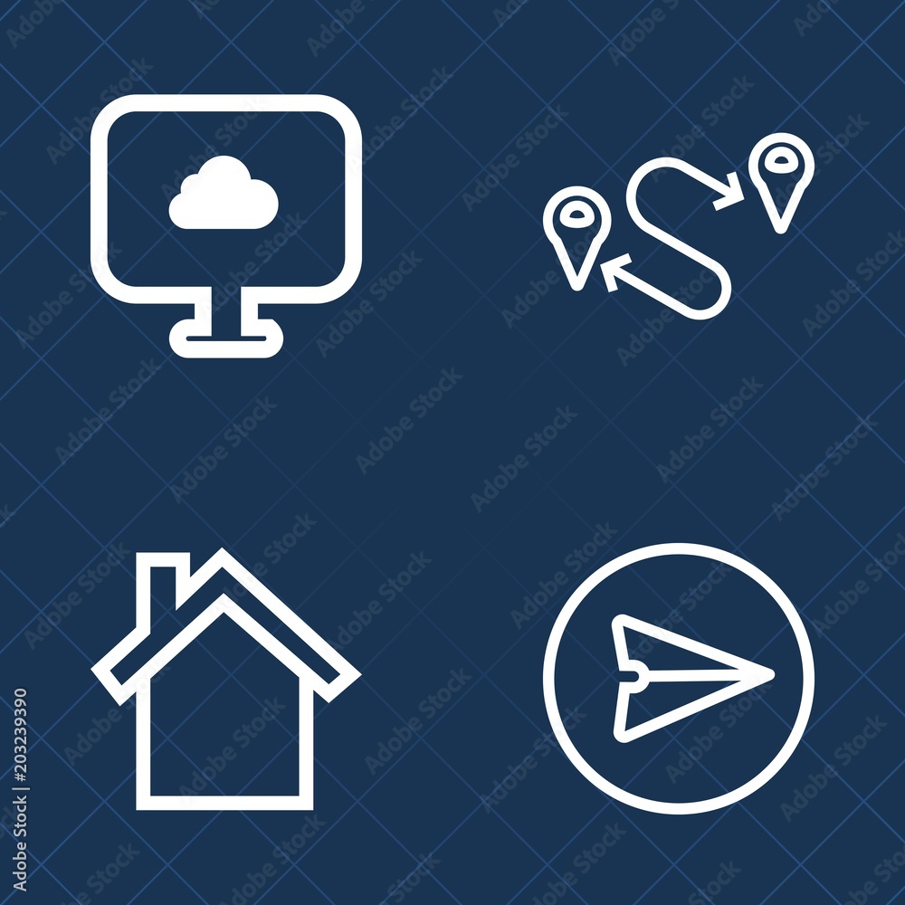 Premium set of outline vector icons. Such as cloud, hosting, internet, map, collection, travel, sms, pointer, direction, network, point, technology, send, navigation, phone, device, location, sign Premium set of outline vector icons. Such as cloud, hosting, internet, map, collection, travel, sms, pointer, direction, network, point, technology, send, navigation, phone, device, location, sign