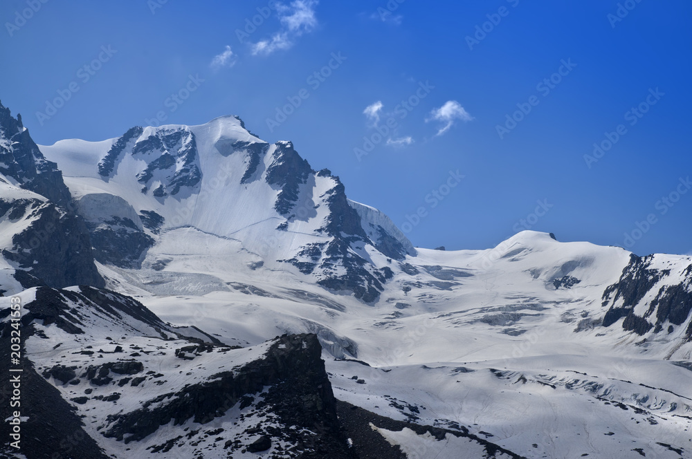 Gran Paradiso peak (4061m altitude) in Italy Alps