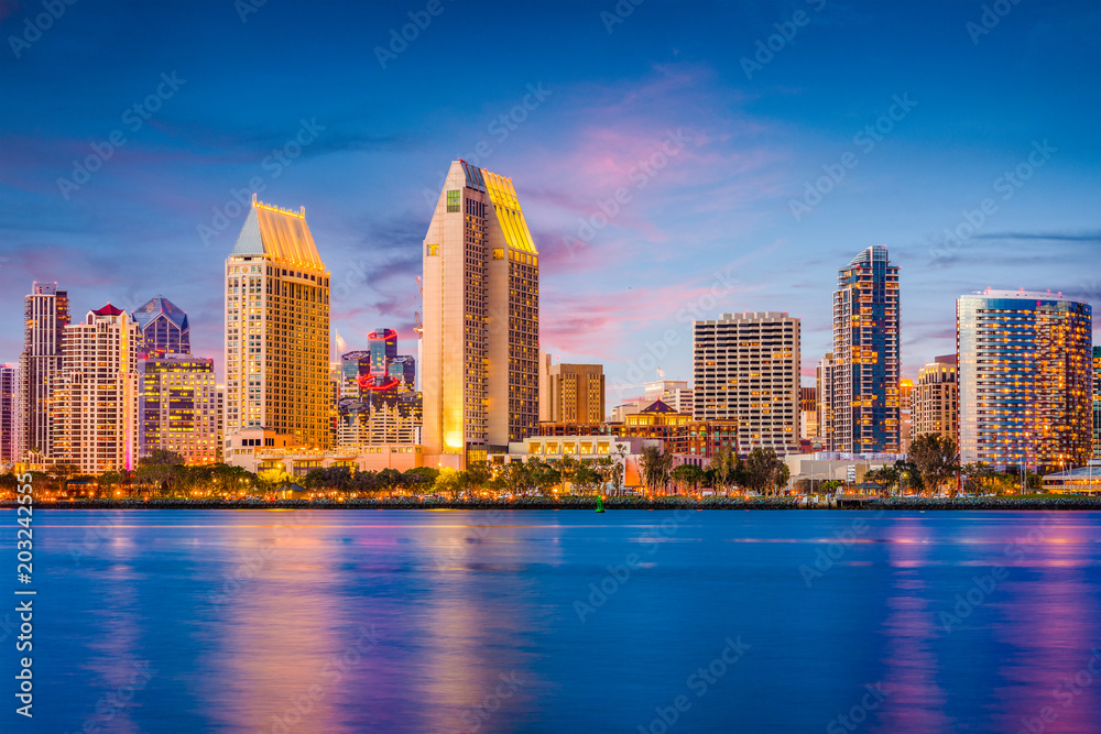 Fototapeta premium San Diego, California, USA Skyline