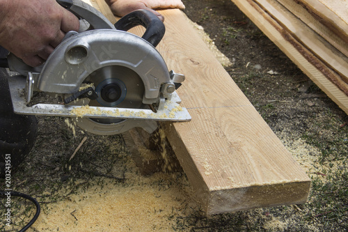  the beginning of sawing of wooden boards