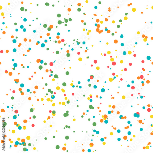 Vector Illustration. Celebration confetti seamless pattern. Colorful paper confetti texture