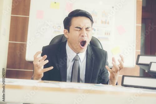 stressed business man in th...