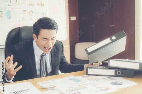 stressed business man in th...