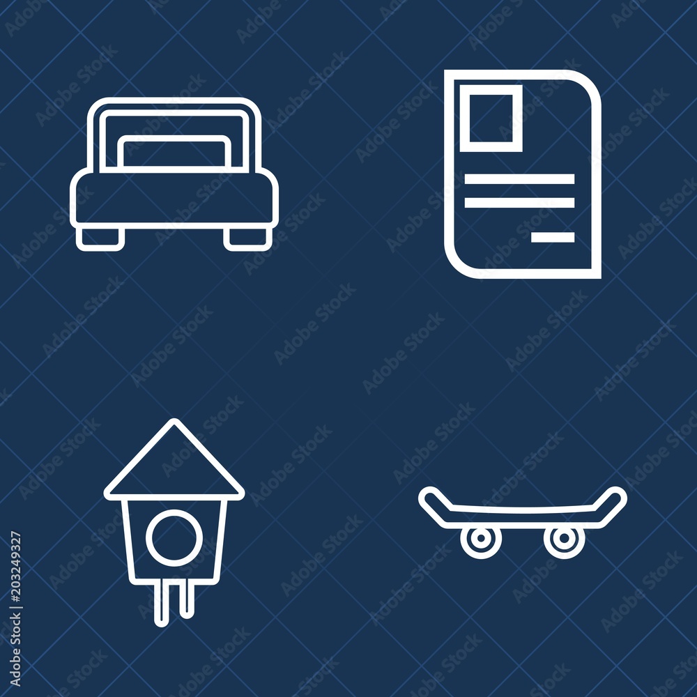 Premium set of outline vector icons. Such as identification, apartment, comfortable, security, double, street, badge, bird, nature, modern, extreme, style, birdhouse, furniture, pillow, bedroom, name Premium set of outline vector icons. Such as identification, apartment, comfortable, security, double, street, badge, bird, nature, modern, extreme, style, birdhouse, furniture, pillow, bedroom, name