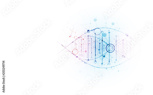 Bright scientific background. A creative idea for your business concept. DNA style.