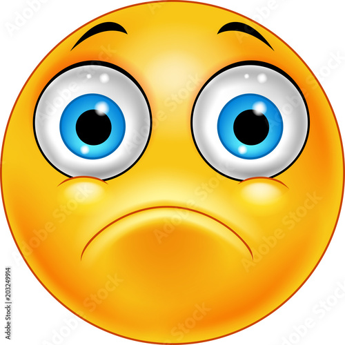 Sad emoticon face