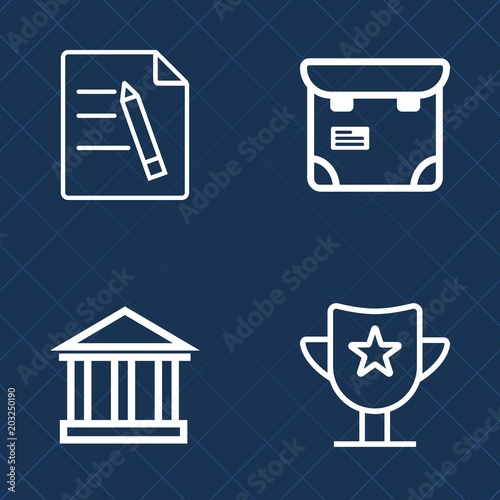 Premium set of outline vector icons. Such as professional, form, sport, trophy, pen, success, work, europe, hand, reward, business, sea, greek, file, mobile, greece, office, passport, paperwork, page