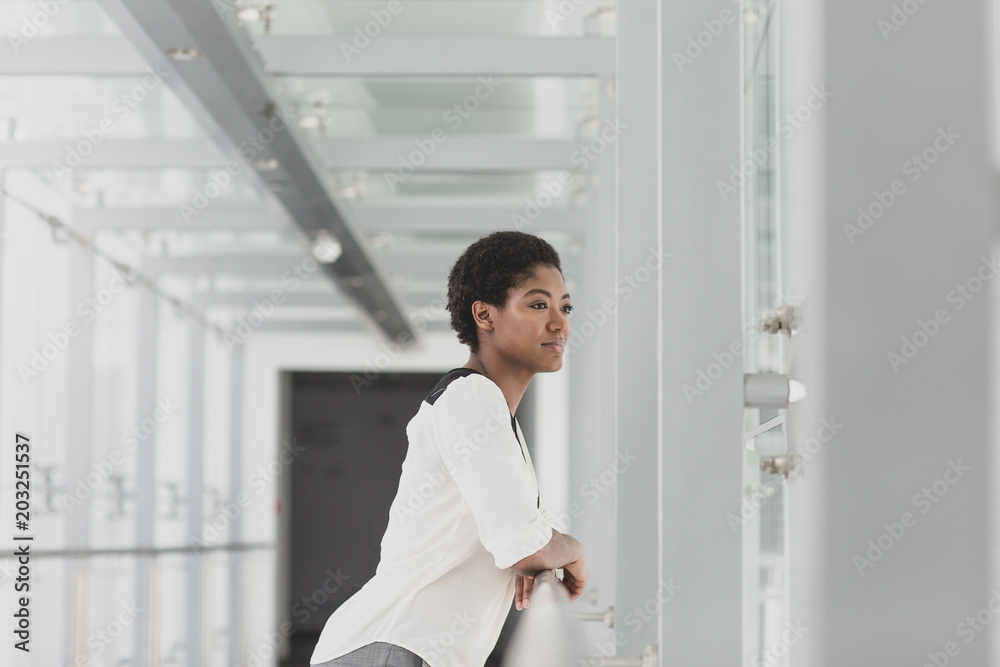 African American businesswoman in a modern office African American businesswoman in a modern office