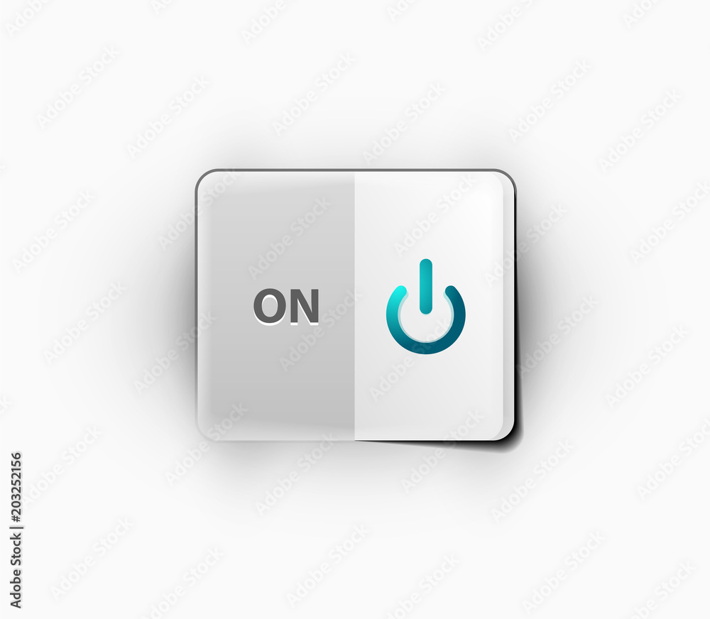 Power button technology logo, digital art techno concept, on off icon Power button technology logo, digital art techno concept, on off icon