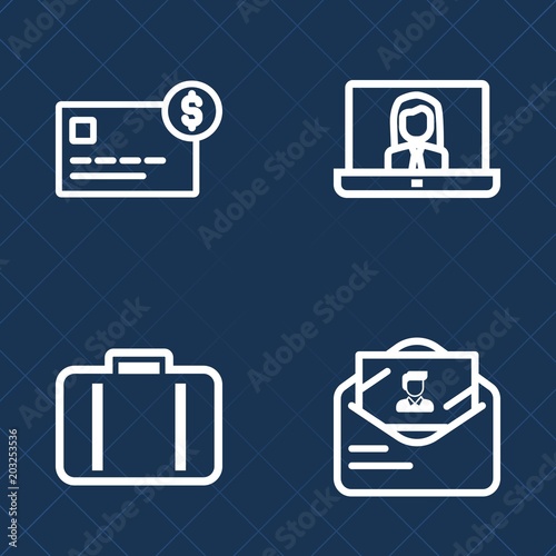 Premium set of outline vector icons. Such as terminal, journey, travel, tourism, envelope, mail, mobile, payment, chat, online, atm, luggage, balance, young, card, wireless, account, purchase, cash