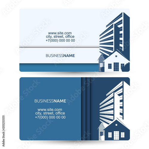 Business card sale of houses and building