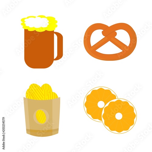 icons about Food with organic, orange, tasty, beer and lime