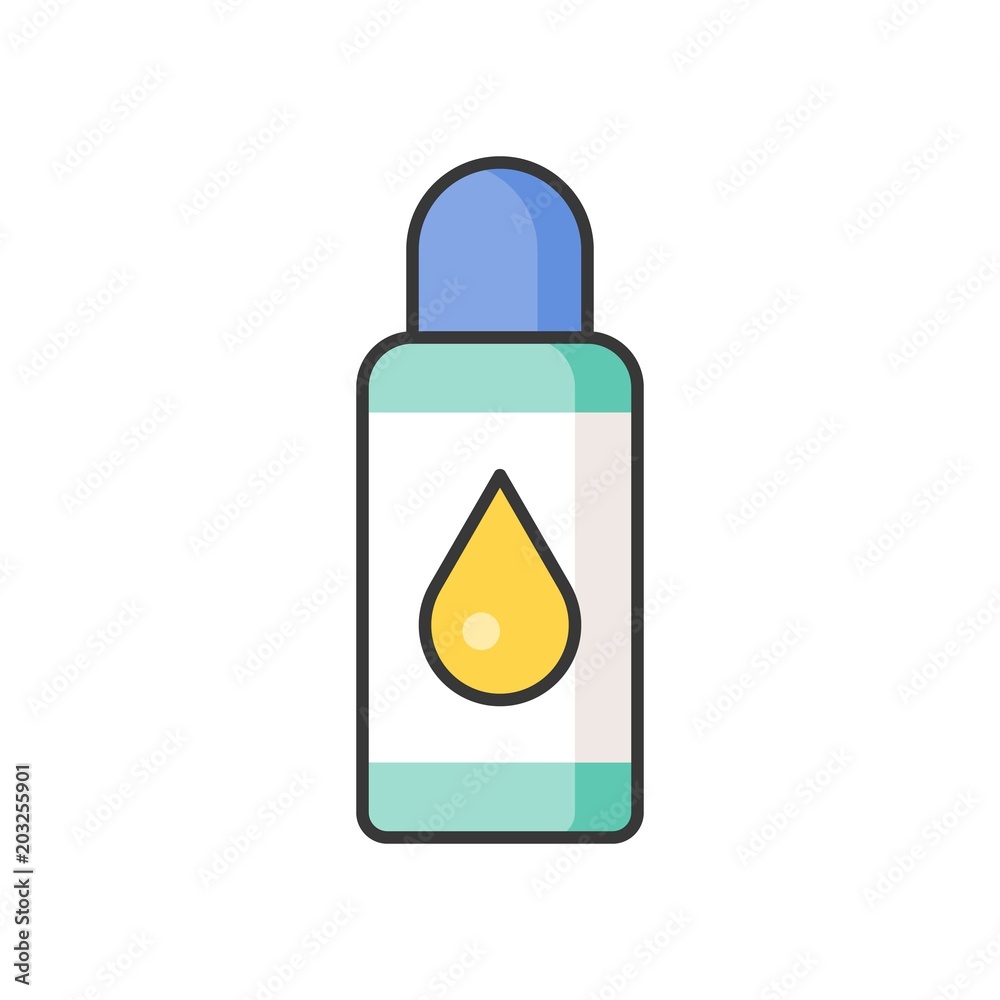 Makeup remover bottle, Filled outline icon Makeup remover bottle, Filled outline icon