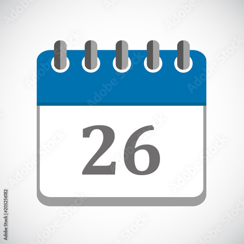 wandkalender blau 26