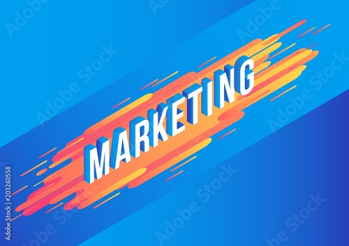 Trendy marketing poster, banner background template with vibrant gradient blue red yellow colors abstract blended geometric shapes. Vector modern advertising layout, minimal style commercial backdrop.