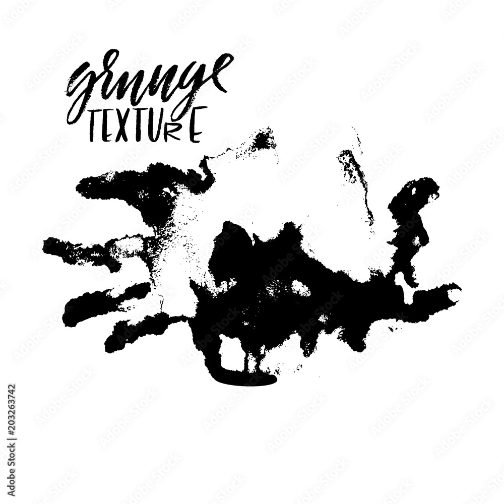 Fototapeta premium Ink vector splash. Vector illustration. Grunge hand drawn watercolor texture.