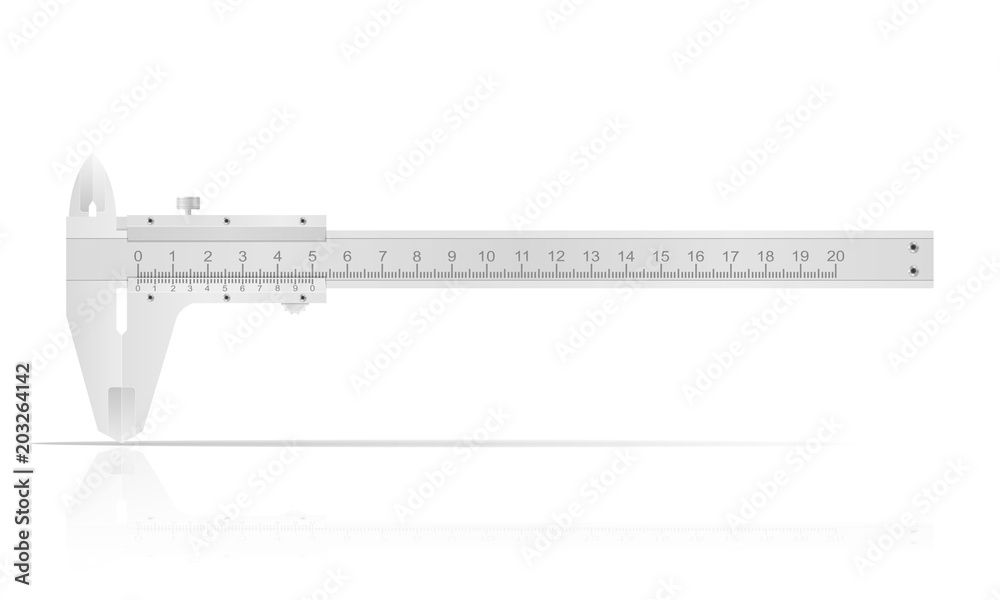 metal caliper for accurate measurements vector illustration metal caliper for accurate measurements vector illustration