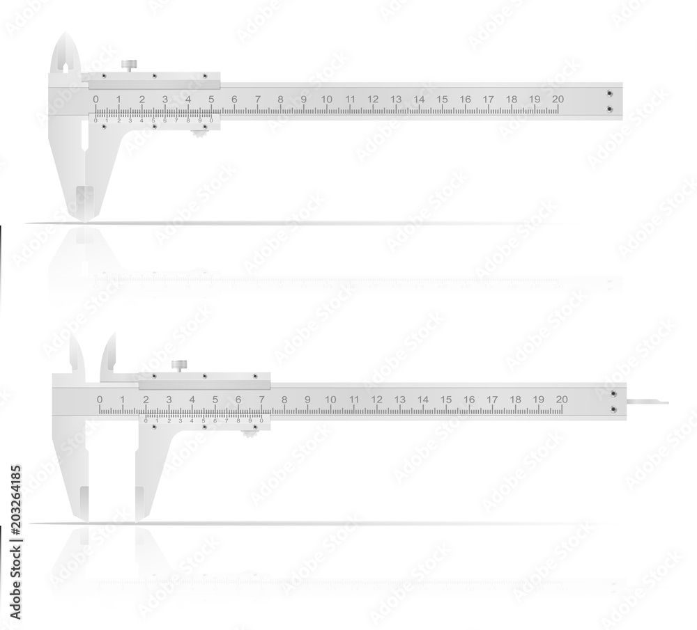 metal caliper for accurate measurements vector illustration metal caliper for accurate measurements vector illustration
