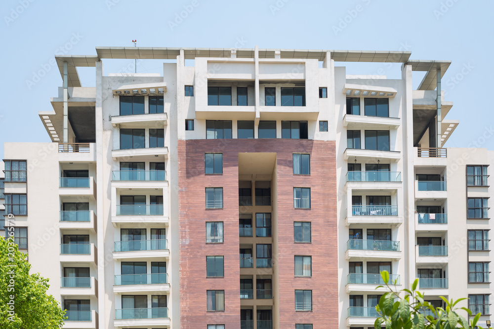 Morden Architecture,Apartment Building with Balconies in Kathmandu