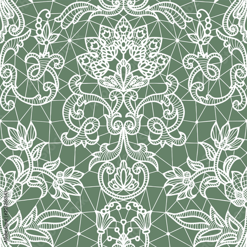 Wallpaper Mural Seamless white lace Torontodigital.ca