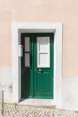 door of a historic house in Lisbon  Portugal