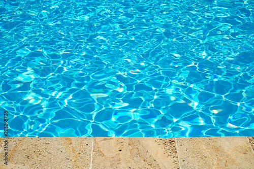 Edge of a swimming pool