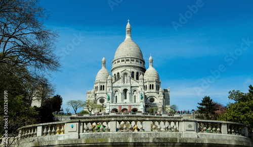 View on Basilique of Sacre Coeur, Montmartre, Paris